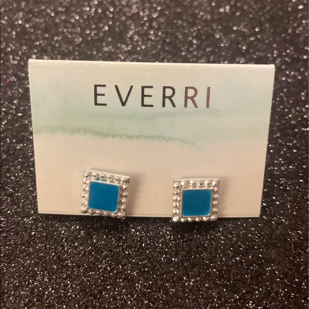 Everri Post Turquoise Earrings New #2